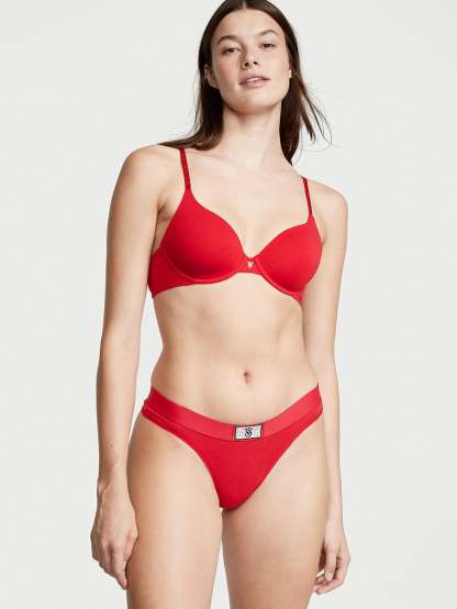 Shine Patch Thong Panty