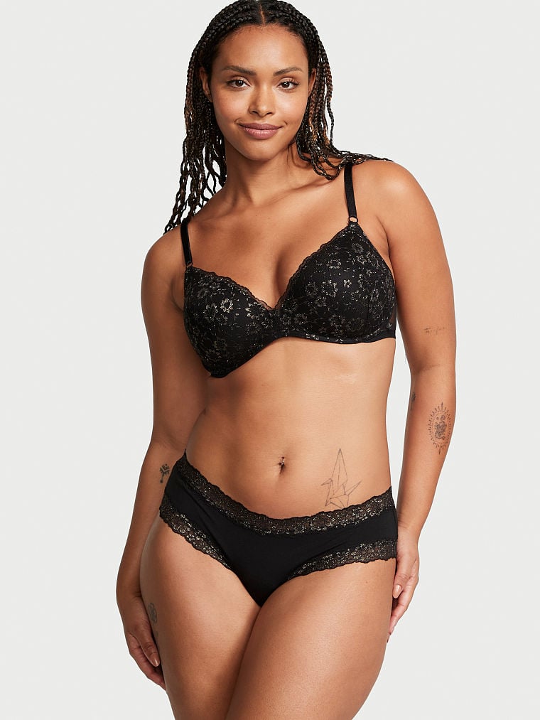 Posey Lace Waist Cotton Cheeky Panty