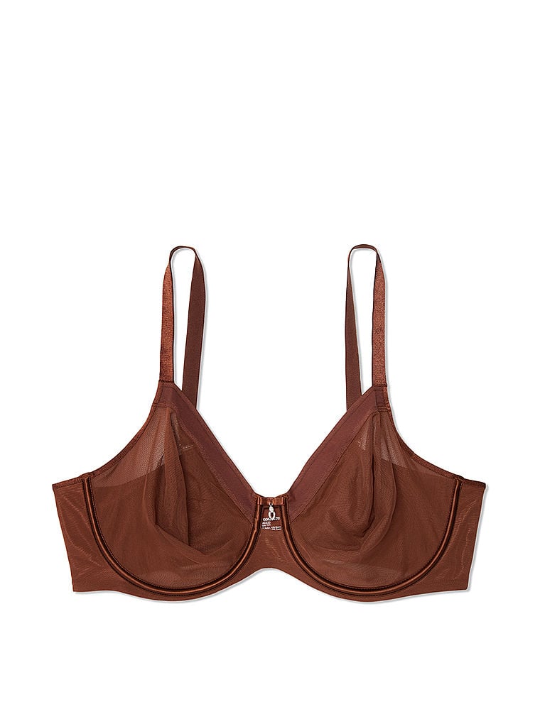 Sheer Mesh Full-Coverage Unlined Underwire Bra