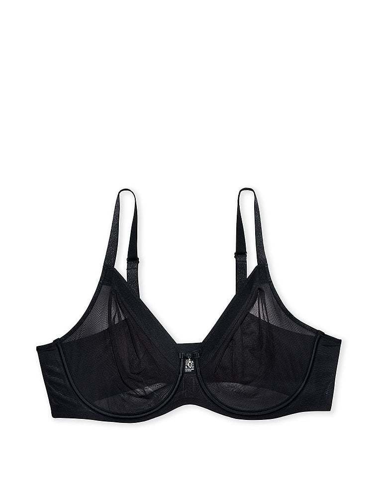 Sheer Mesh Full-Coverage Unlined Underwire Bra