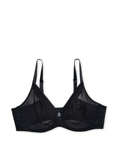 Sheer Mesh Full-Coverage Unlined Underwire Bra