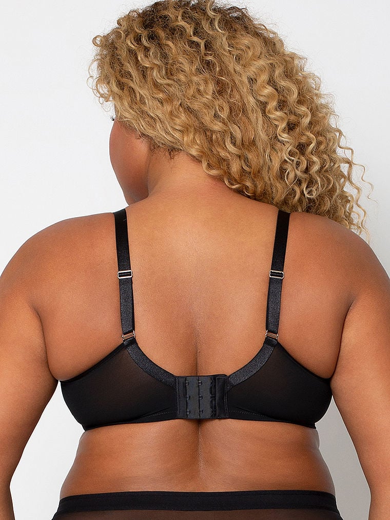 Sheer Mesh Full-Coverage Unlined Underwire Bra