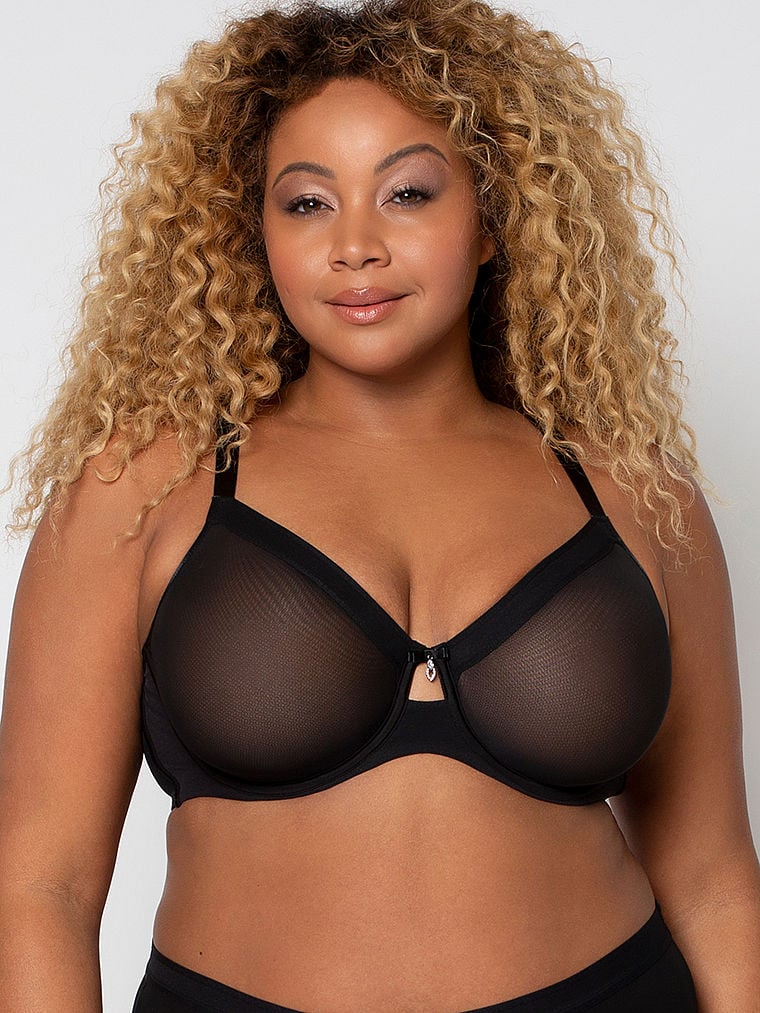 Sheer Mesh Full-Coverage Unlined Underwire Bra