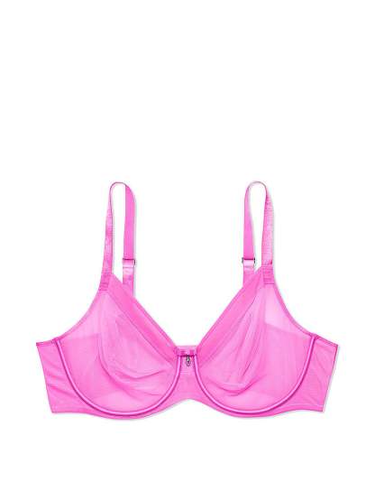 Sheer Mesh Full-Coverage Unlined Underwire Bra