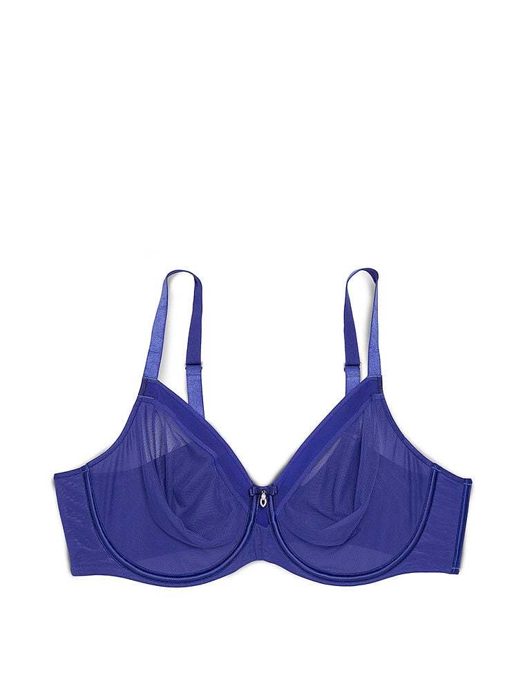 Sheer Mesh Full-Coverage Unlined Underwire Bra
