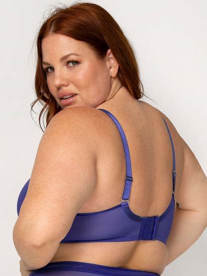 Sheer Mesh Full-Coverage Unlined Underwire Bra