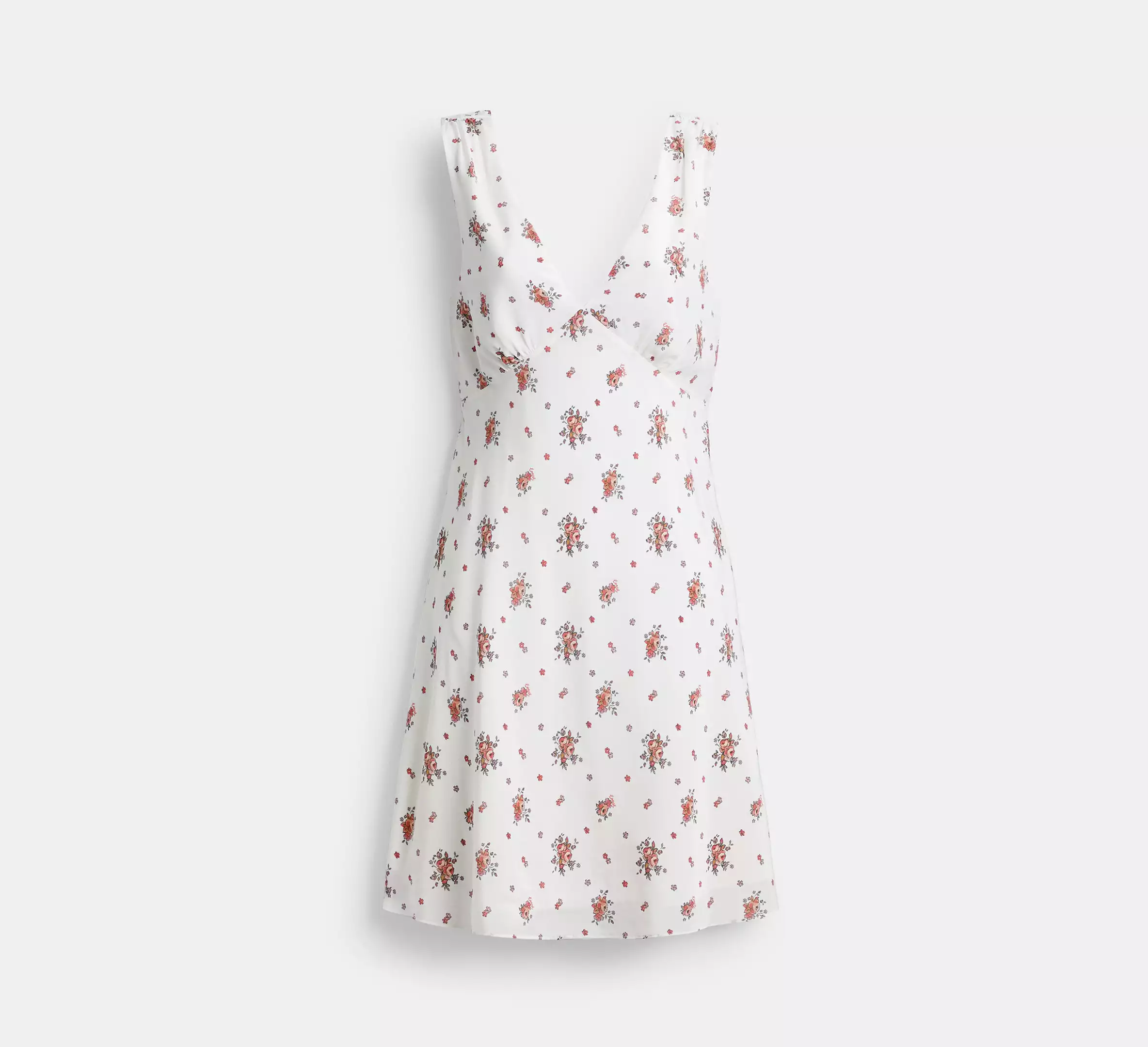 Spring Blossom Print Silk Dress