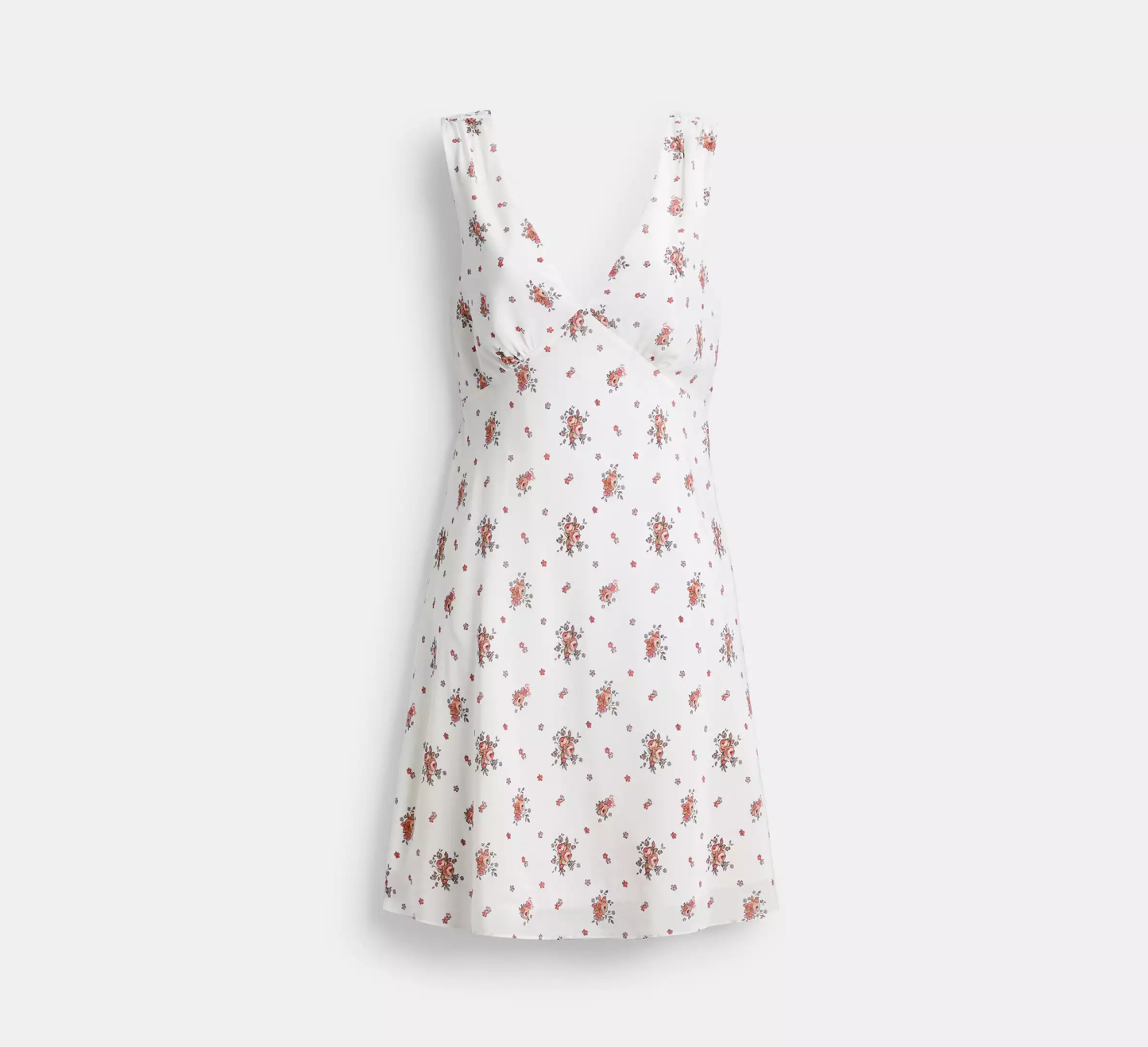 Spring Blossom Print Silk Dress