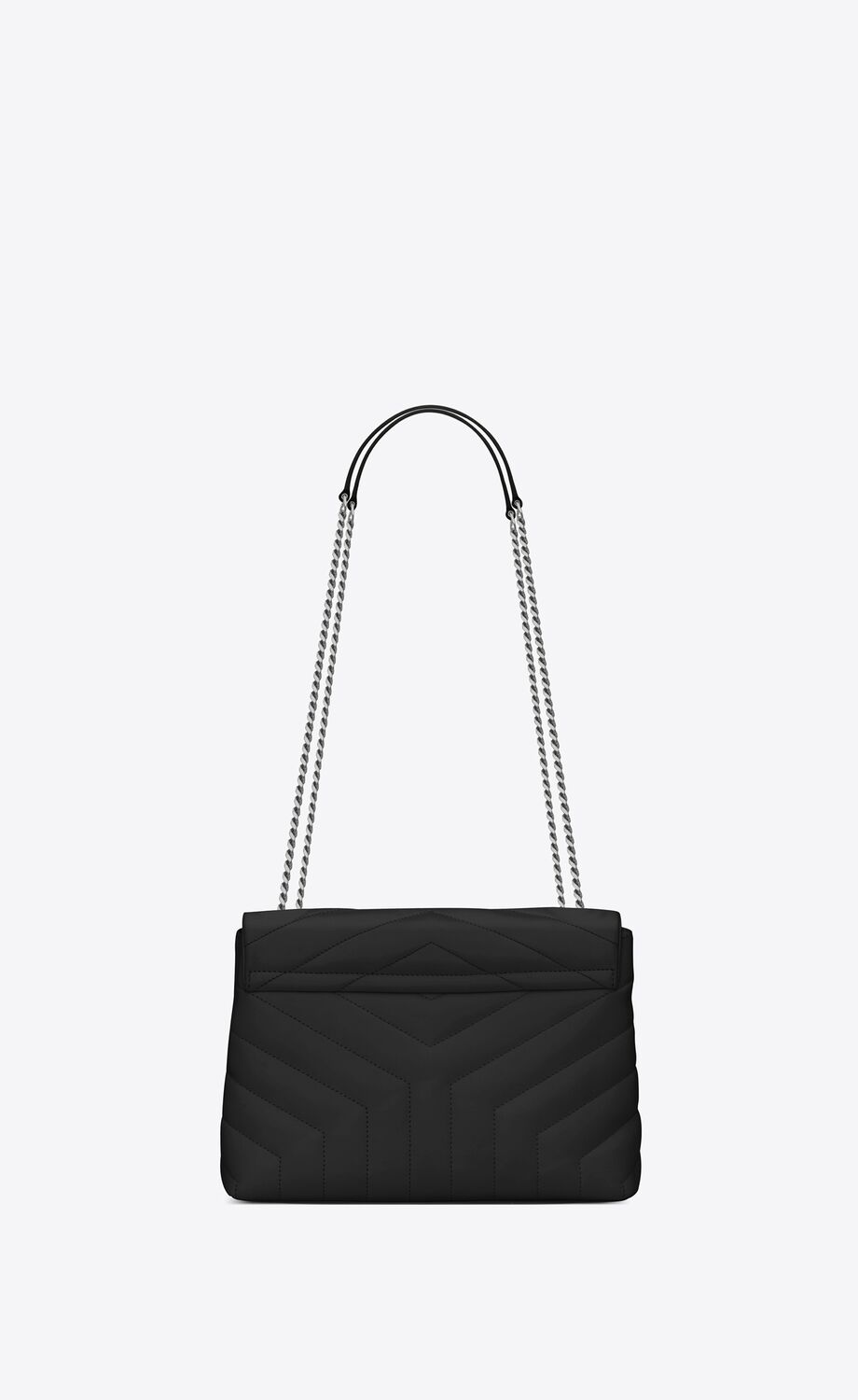SMALL LOULOU IN QUILTED LEATHER-Noir