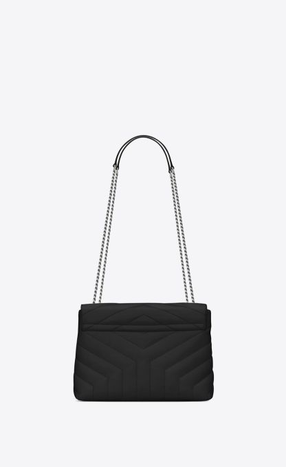 SMALL LOULOU IN QUILTED LEATHER-Noir