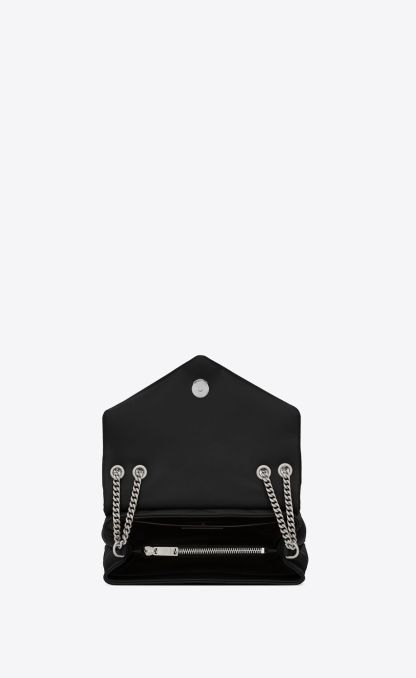 SMALL LOULOU IN QUILTED LEATHER-Noir
