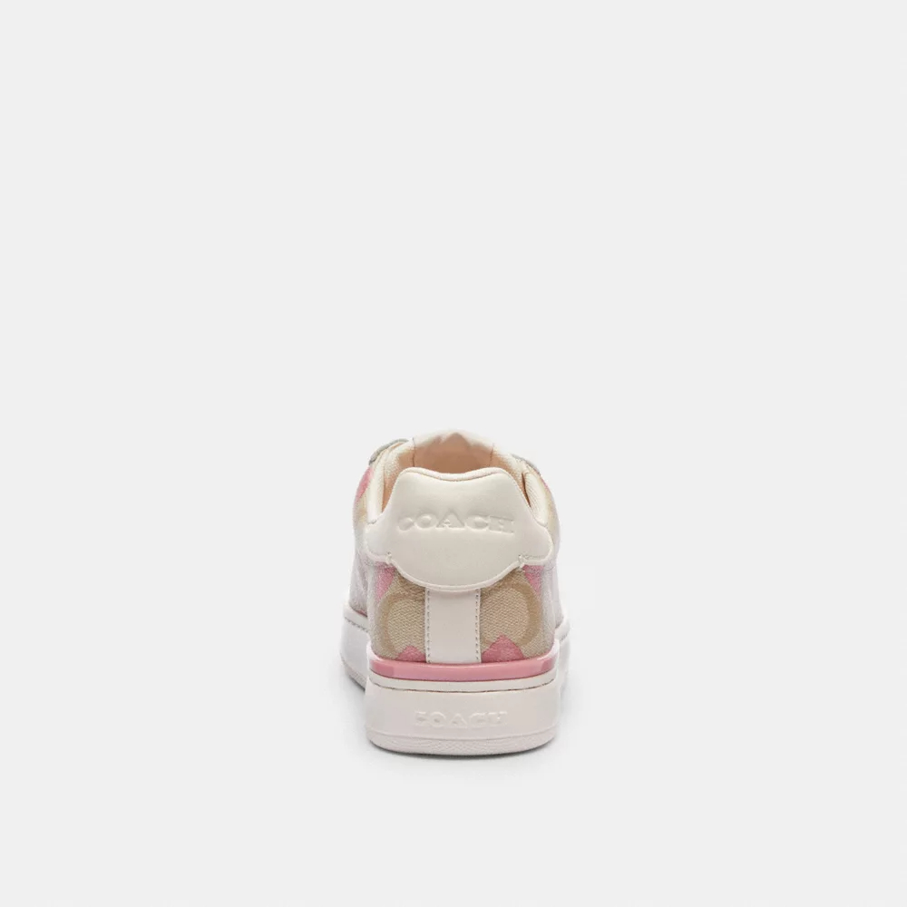 Clip Low Top Sneaker In Signature Canvas With Hearts