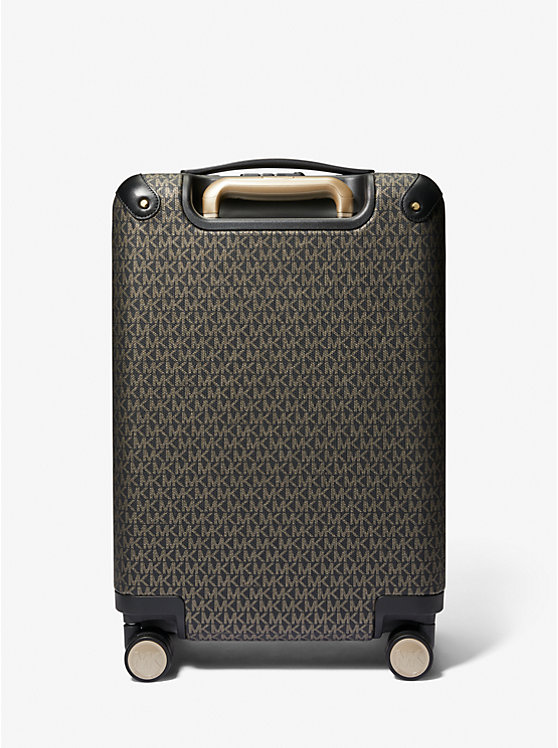 Metallic Logo Stripe Suitcase -BLACK/GOLD