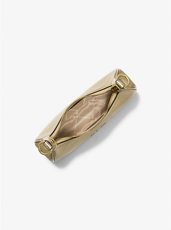 Cora Medium Metallic Leather Shoulder Bag -PALE GOLD
