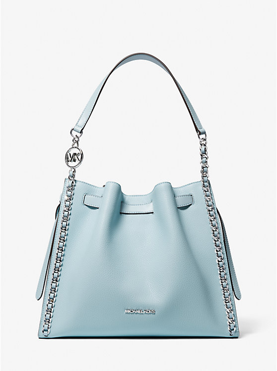 Mina Large Chain Shoulder Bag - VISTA BLUE