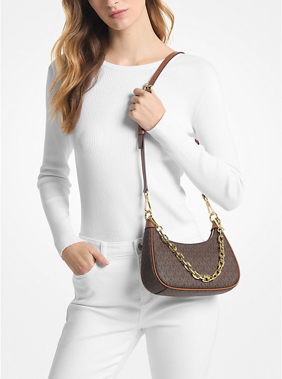 Cora Medium Signature Logo Shoulder Bag