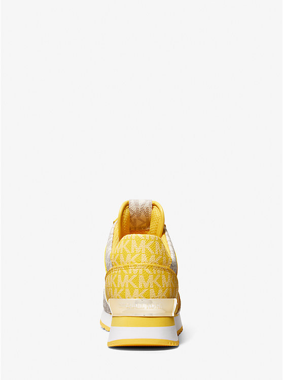 Maddy Two-Tone Signature Logo and Mesh Trainer - GOLDEN YELLOW