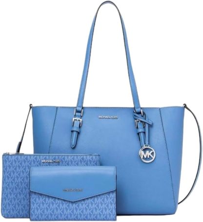Michthtael Kors Charlotte Large 3-in-1 Tote Crossbody Handbag Leather