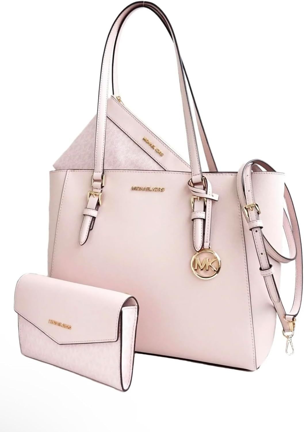 Michthtael Kors Charlotte Large 3-in-1 Tote Crossbody Handbag Leather