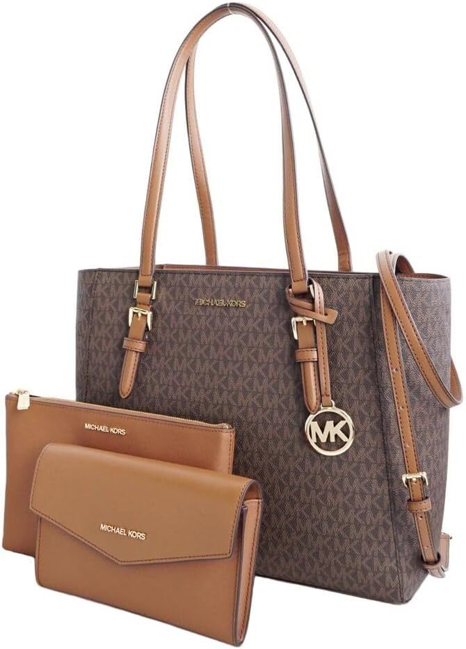 Michthtael Kors Charlotte Large 3-in-1 Tote Crossbody Handbag Leather