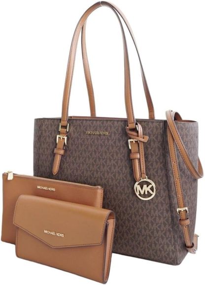 Michthtael Kors Charlotte Large 3-in-1 Tote Crossbody Handbag Leather