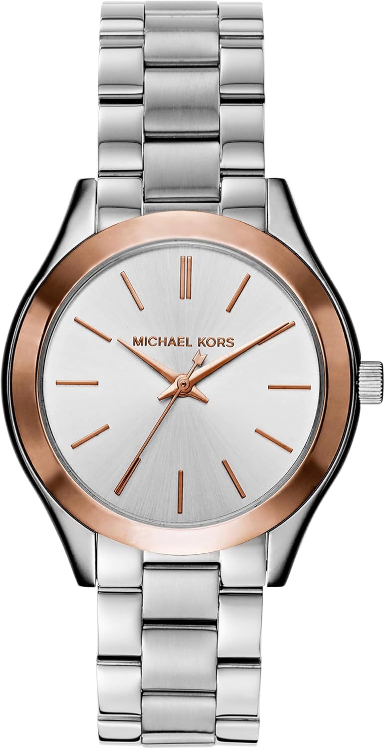Michael Kors Slim Runway Women's Watch, Stainless Steel Bracelet Watch for Women