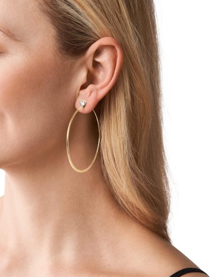 19 Styles - Michthtael Kors Gold-Tone Hoop Earrings for Women; Huggie Earrings for Women; Stainless Steel Earrings; Jewelry for Women