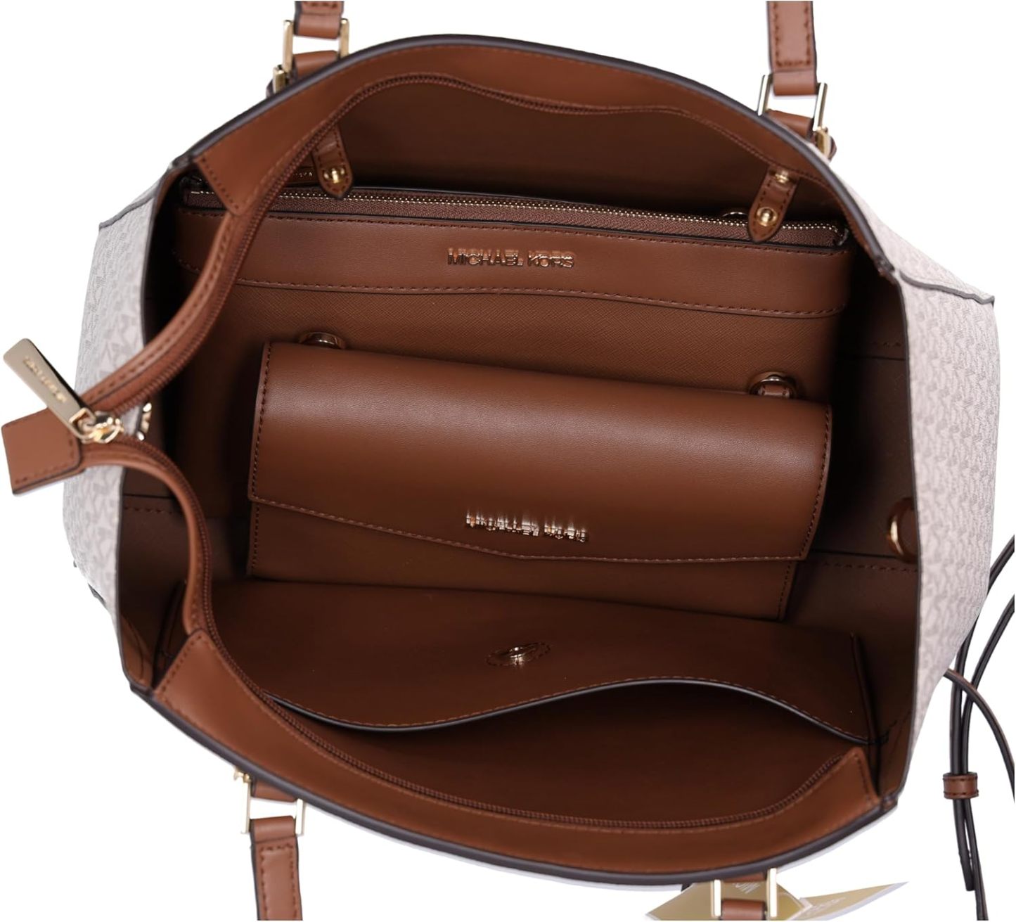 Michthtael Kors Charlotte Large 3-in-1 Tote Crossbody Handbag Leather