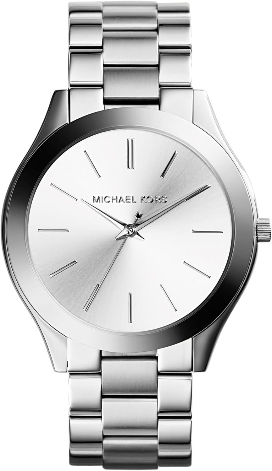 Michael Kors Slim Runway Women's Watch, Stainless Steel Bracelet Watch for Women