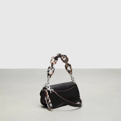 Mini Wavy Dinky Bag With Colorful Binding In Upcrafted Leather