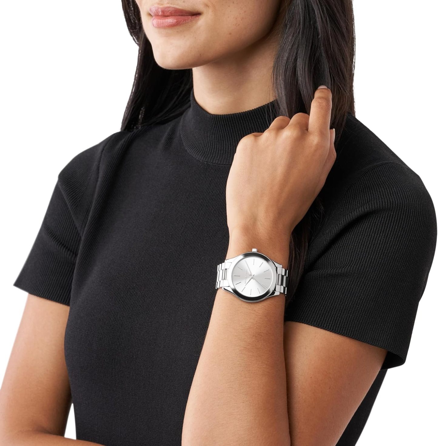 Michael Kors Slim Runway Women's Watch, Stainless Steel Bracelet Watch for Women
