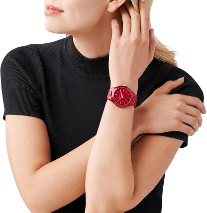 Michael Kors Slim Runway Women's Watch, Stainless Steel Bracelet Watch for Women