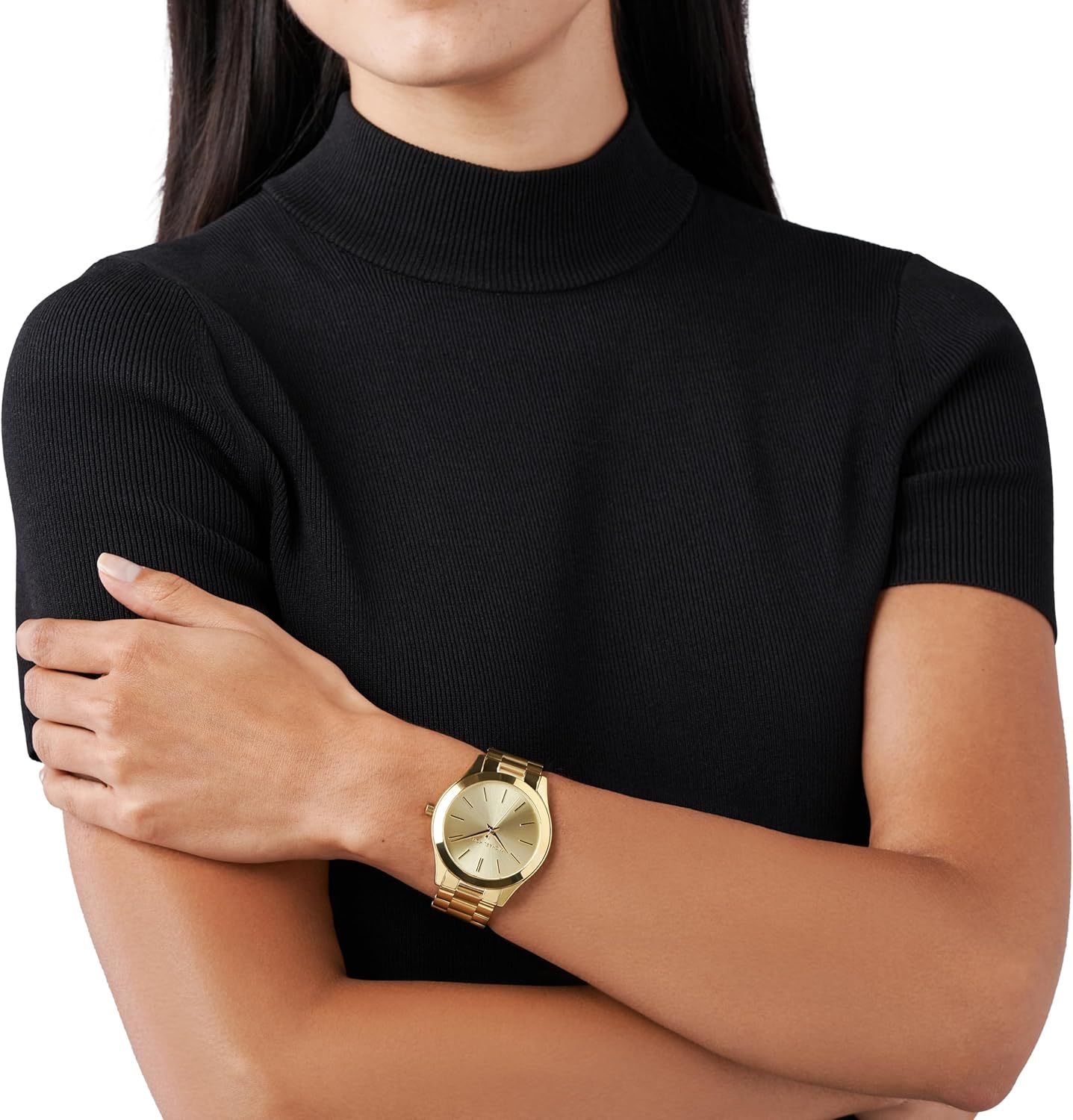 Michael Kors Slim Runway Women's Watch, Stainless Steel Bracelet Watch for Women