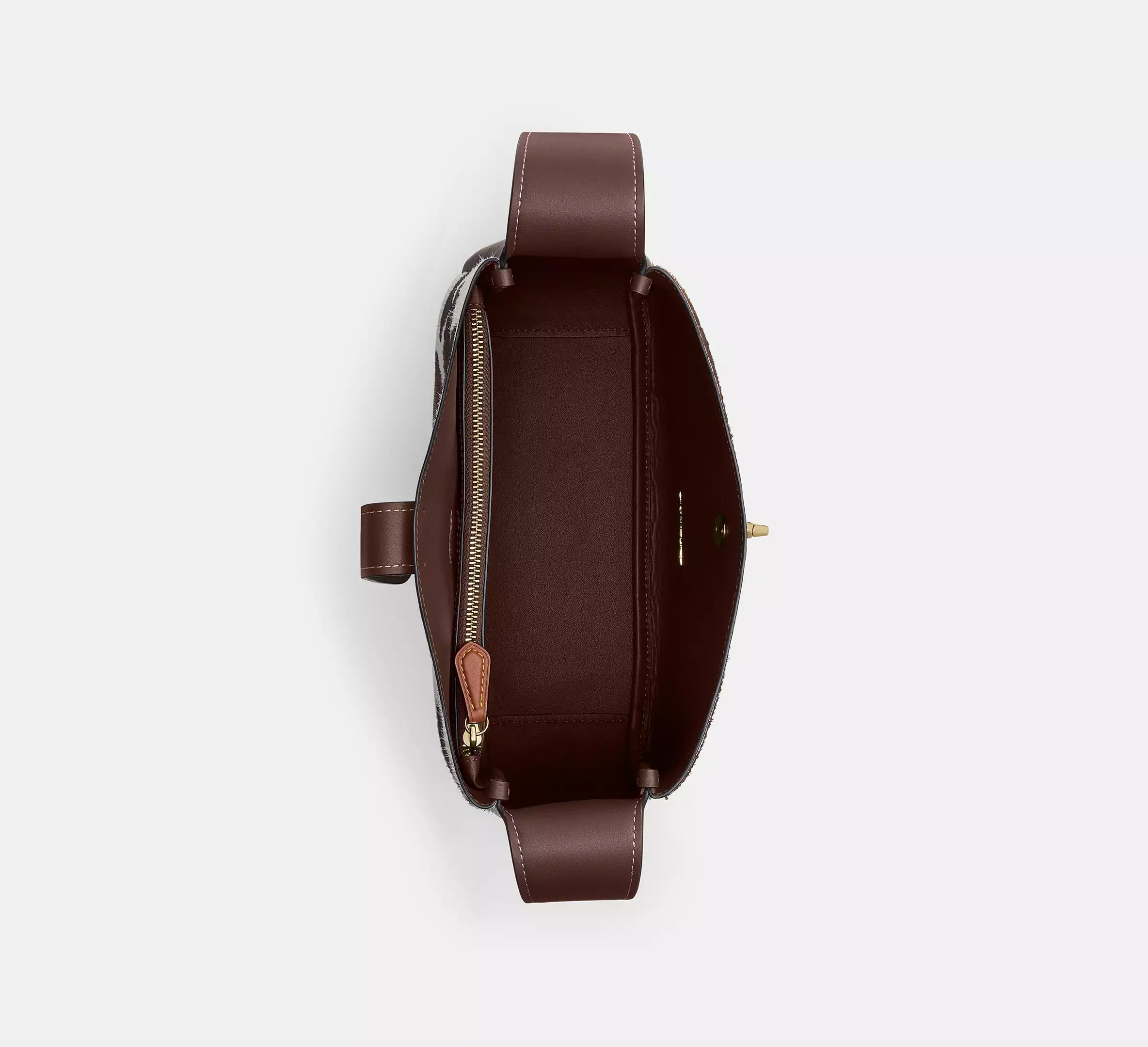 Hadley Convertible Crossbody Bag With Cow Print And Tassel