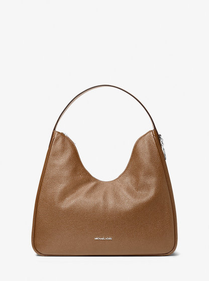 Nayla Medium Pebbled Leather Hobo Shoulder Bag