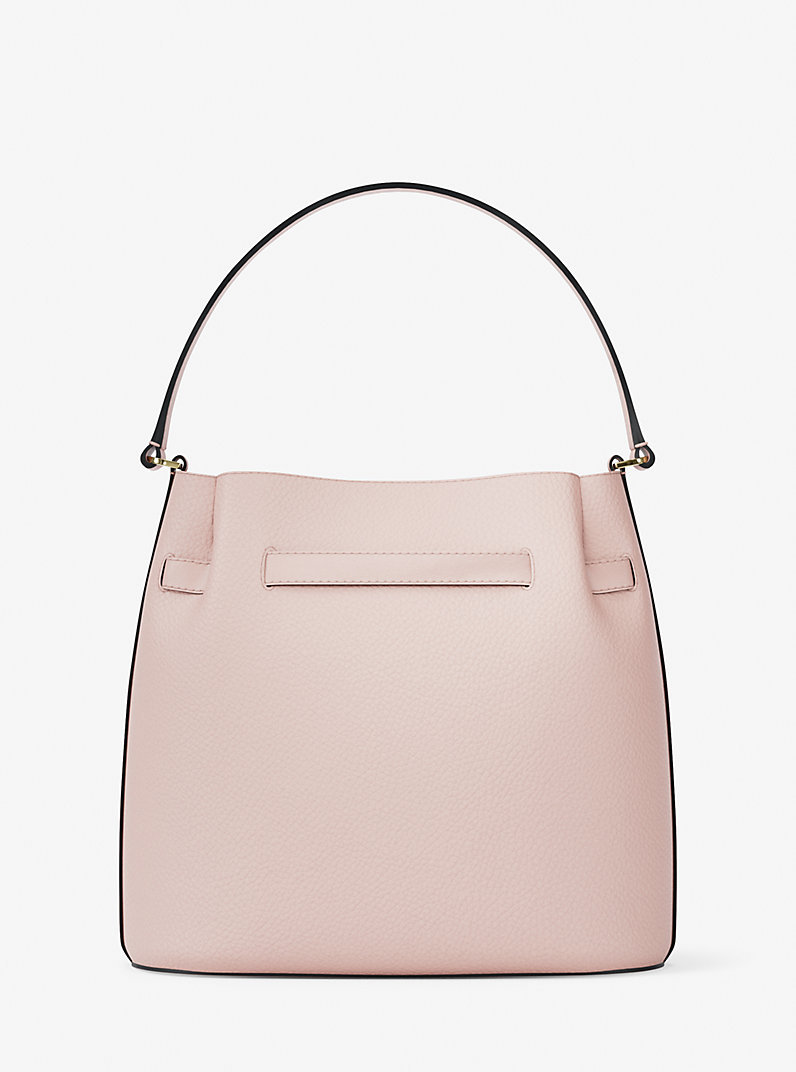 Carson Medium Pebbled Leather Convertible Bucket Crossbody Bag