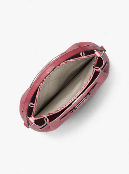 Carson Medium Pebbled Leather Convertible Bucket Crossbody Bag