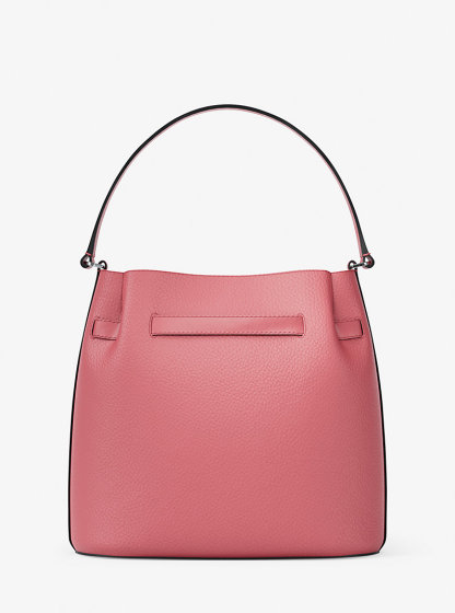 Carson Medium Pebbled Leather Convertible Bucket Crossbody Bag