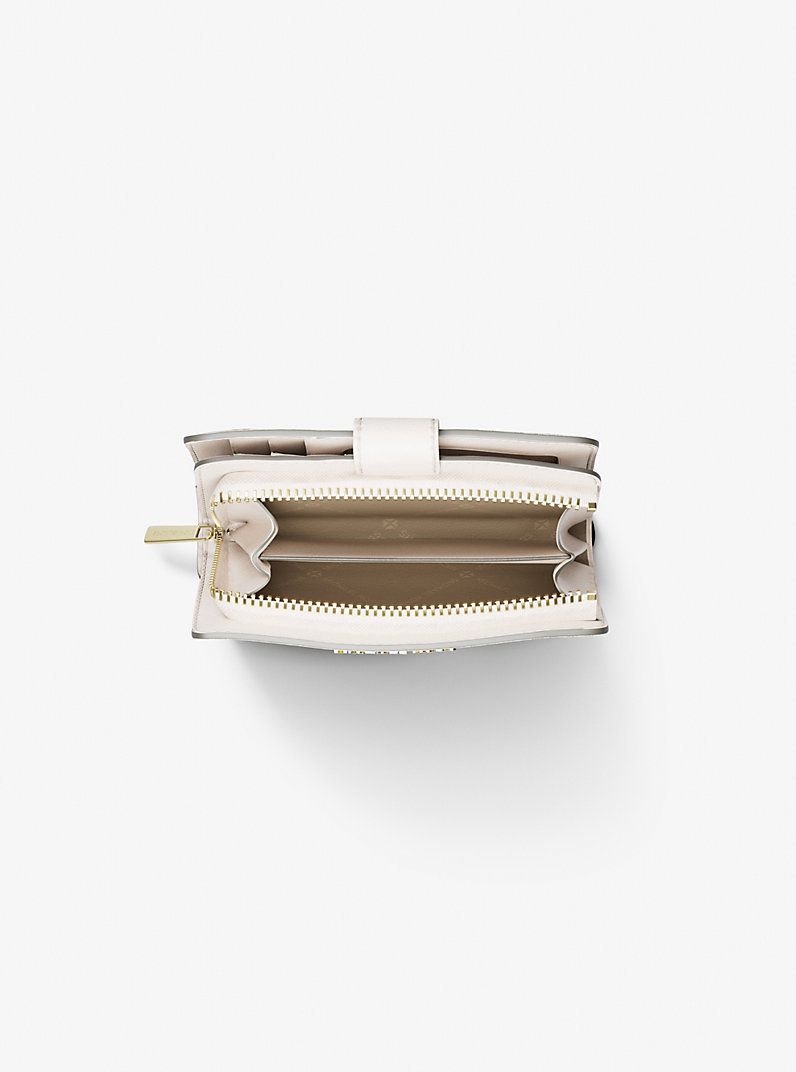 [Copy]MICHAEL KORS Harrison Saffiano Leather Billfold Wallet With Coin Pocket Black 36S4LHRF3L