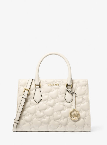 Sheila Medium Heart Embroidered Satchel