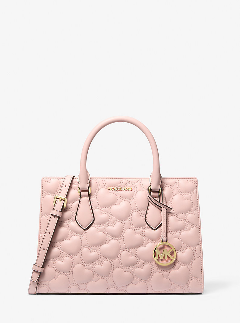 Sheila Medium Heart Embroidered Satchel