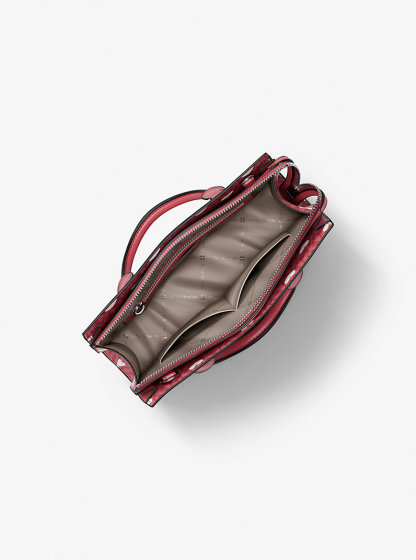 Sheila Small Embellished Signature Logo Satchel