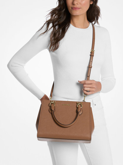 Marilyn Medium Saffiano Leather Satchel