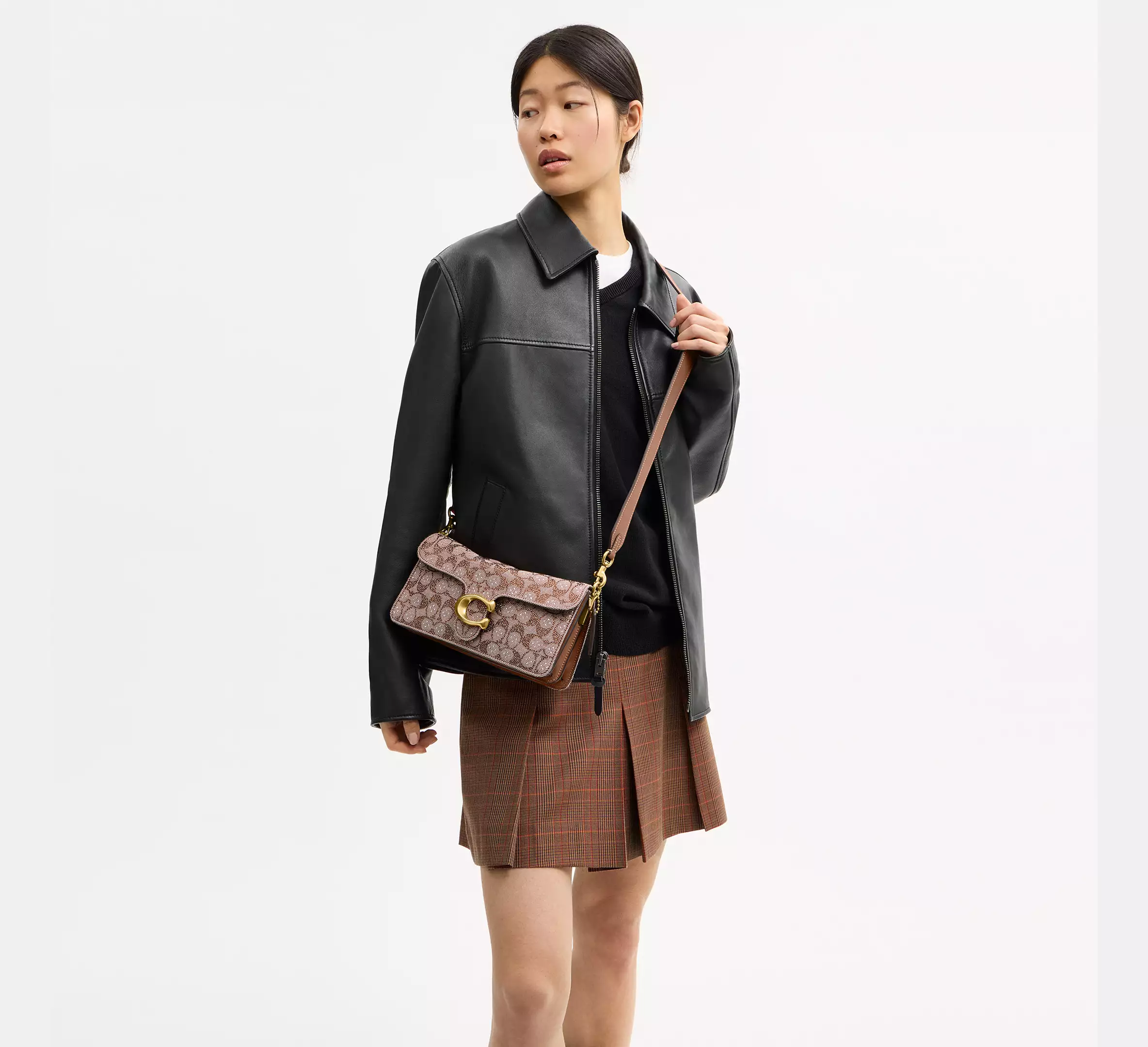 Tabby Shoulder Bag 26 In Crystal Signature Jacquard