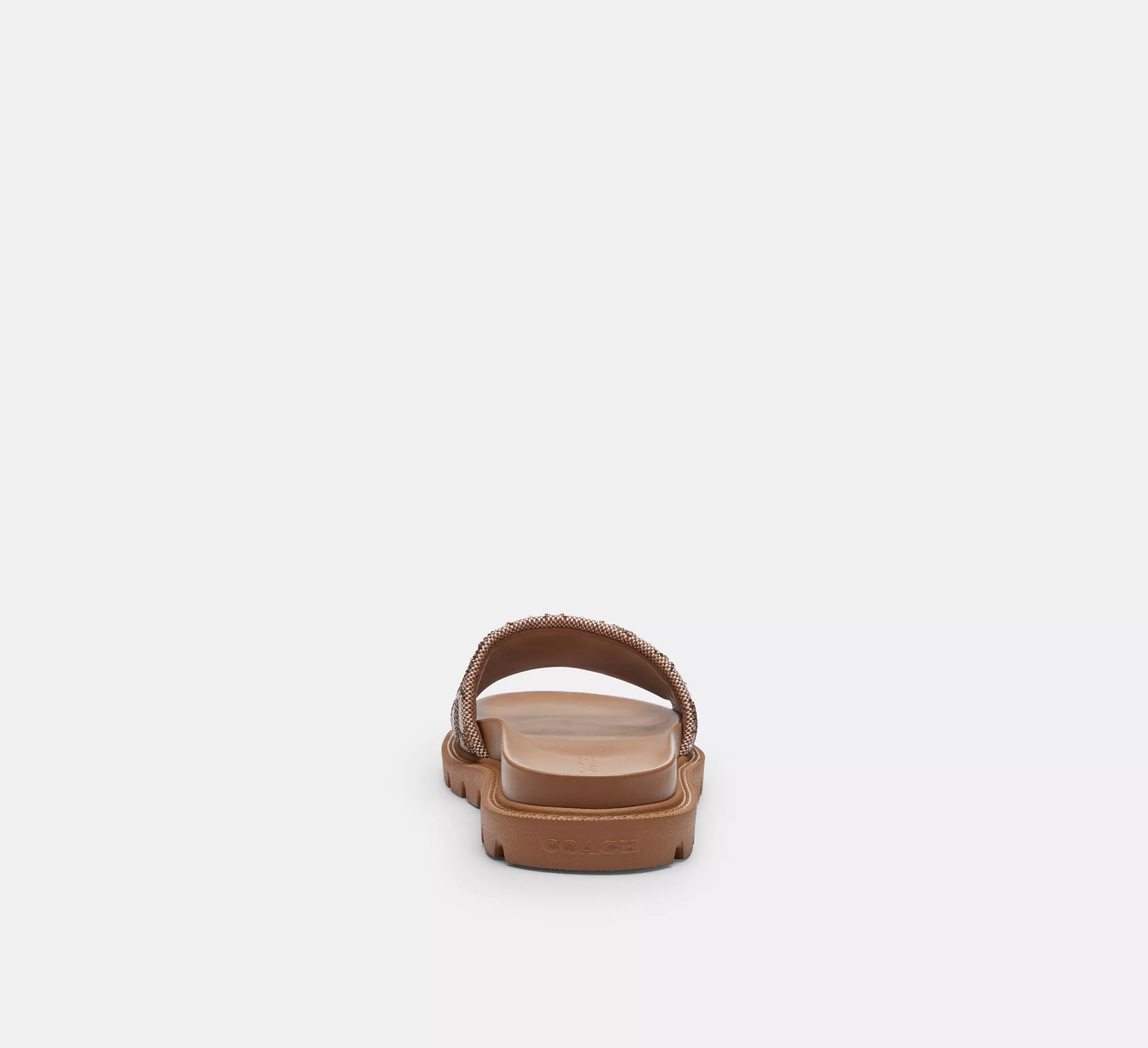 Brynn Slide Sandal In Crystal Signature Jacquard