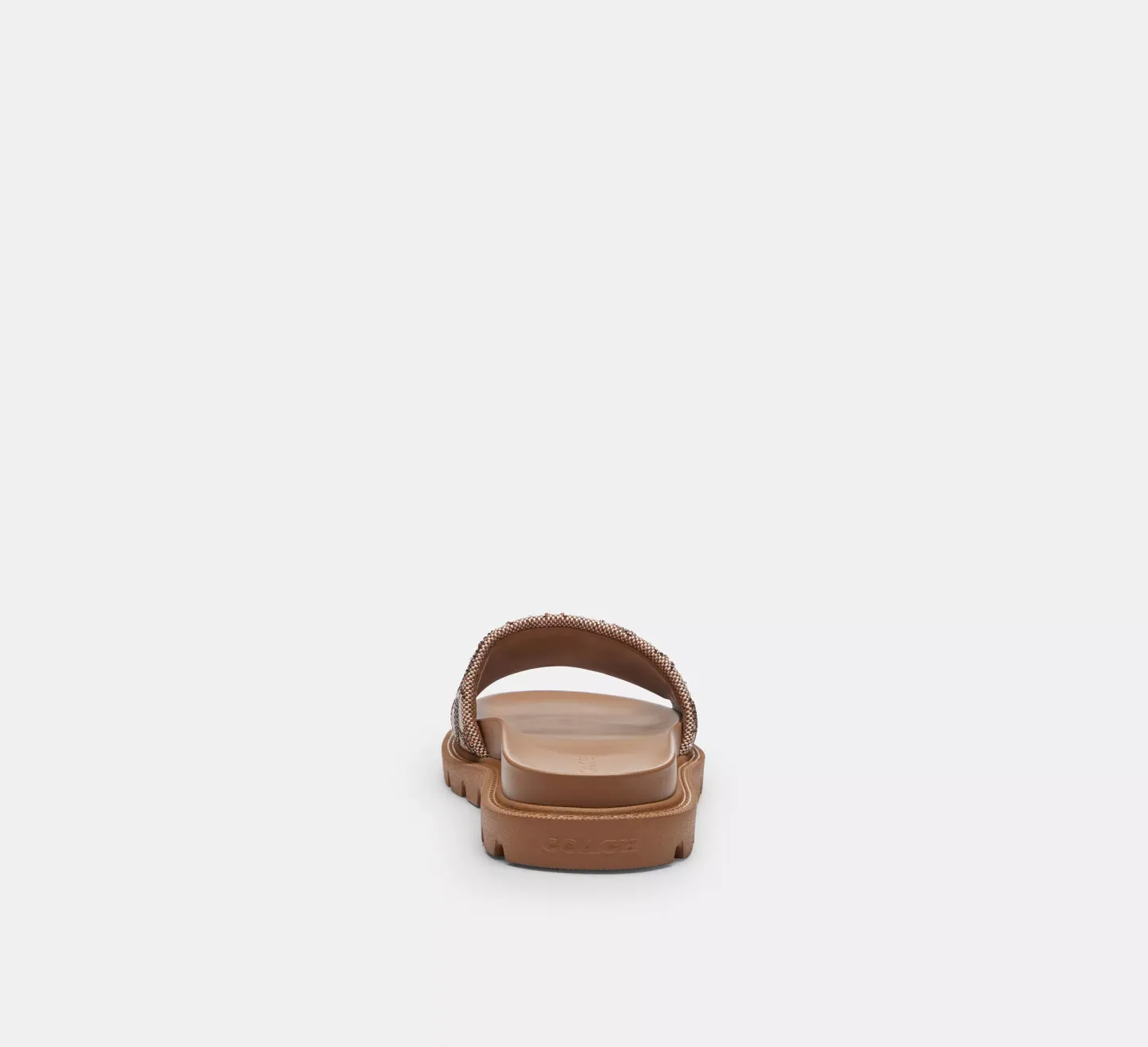 Brynn Slide Sandal In Crystal Signature Jacquard