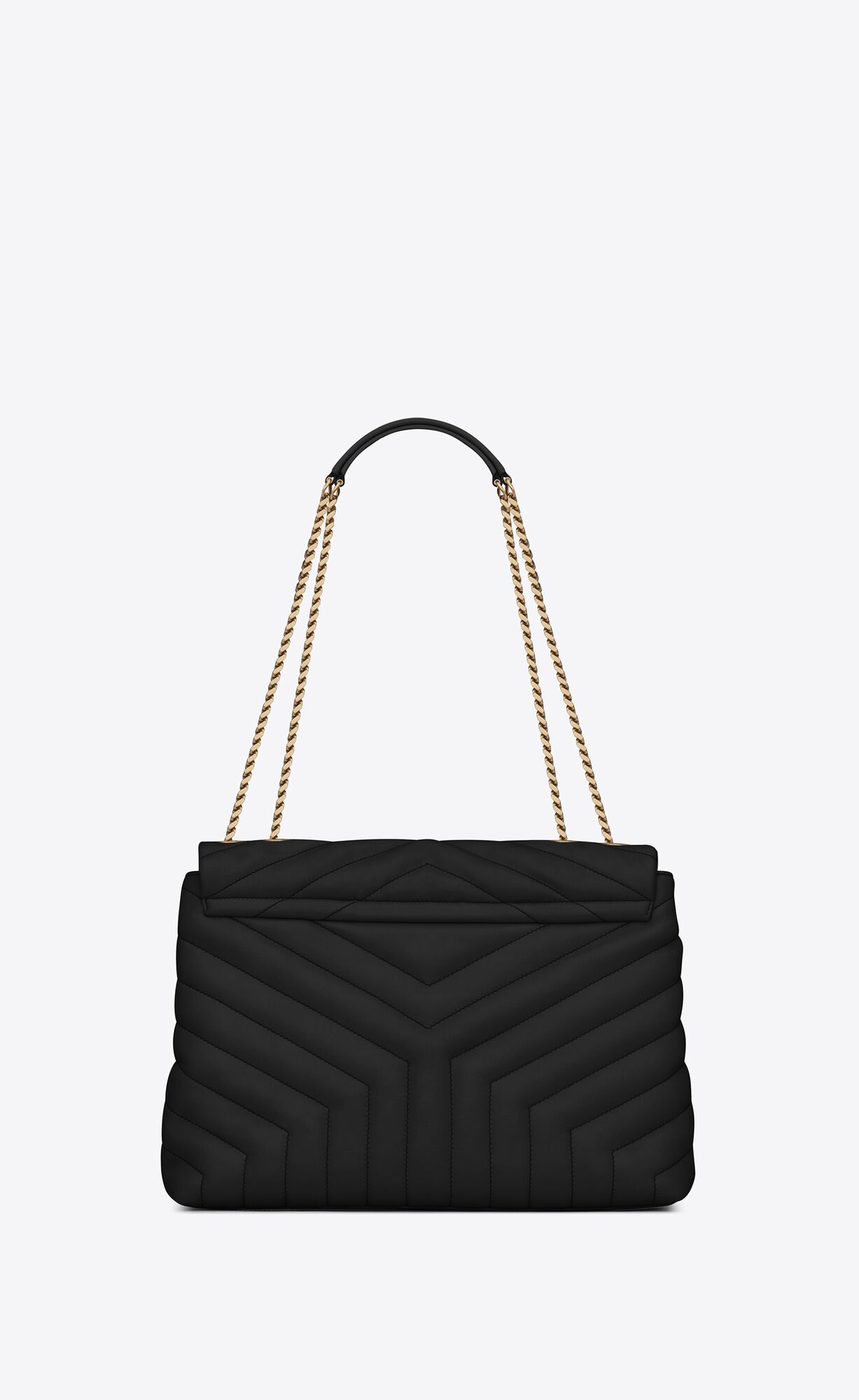 MEDIUM LOULOU IN QUILTED LEATHER-Noir