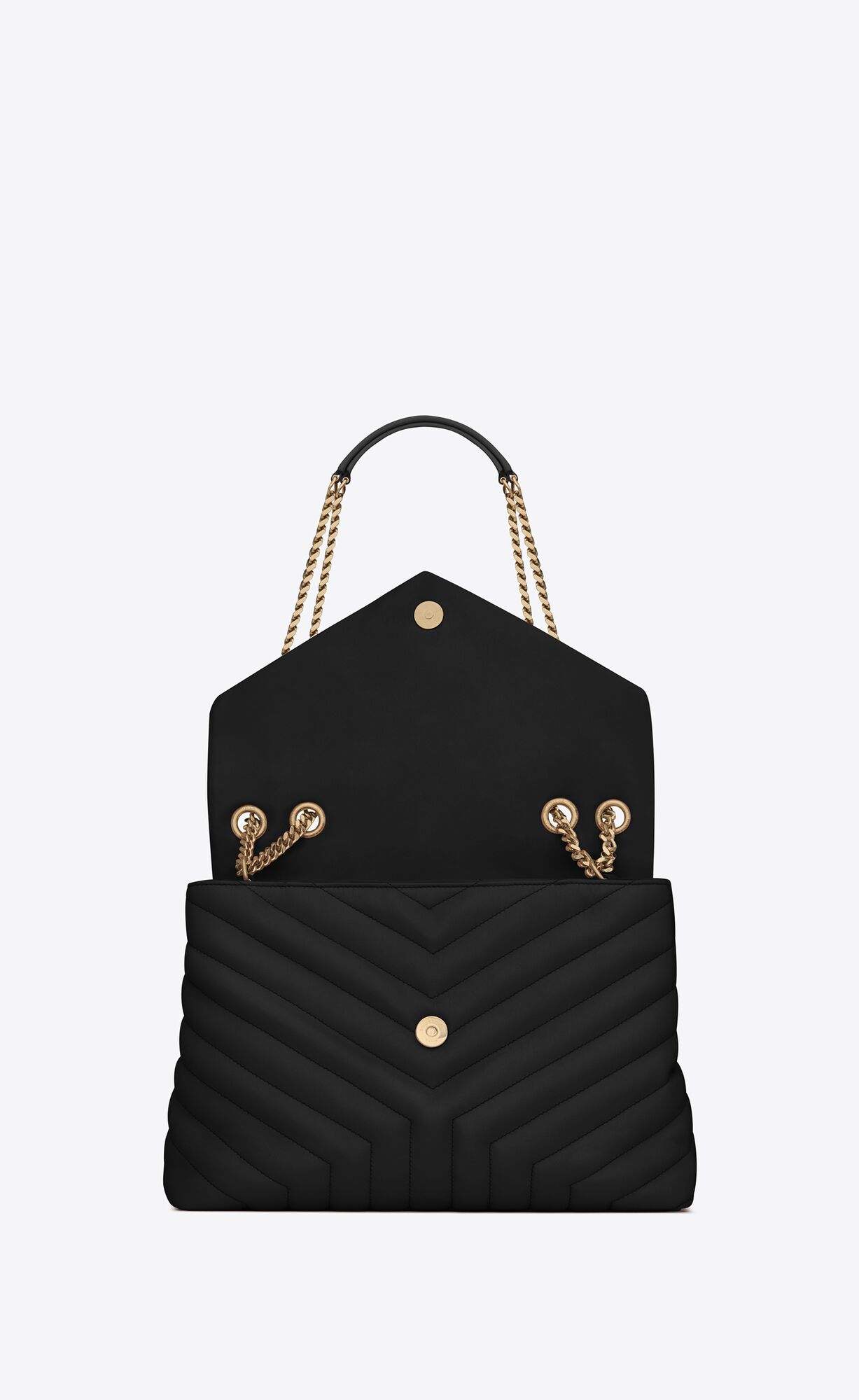 MEDIUM LOULOU IN QUILTED LEATHER-Noir