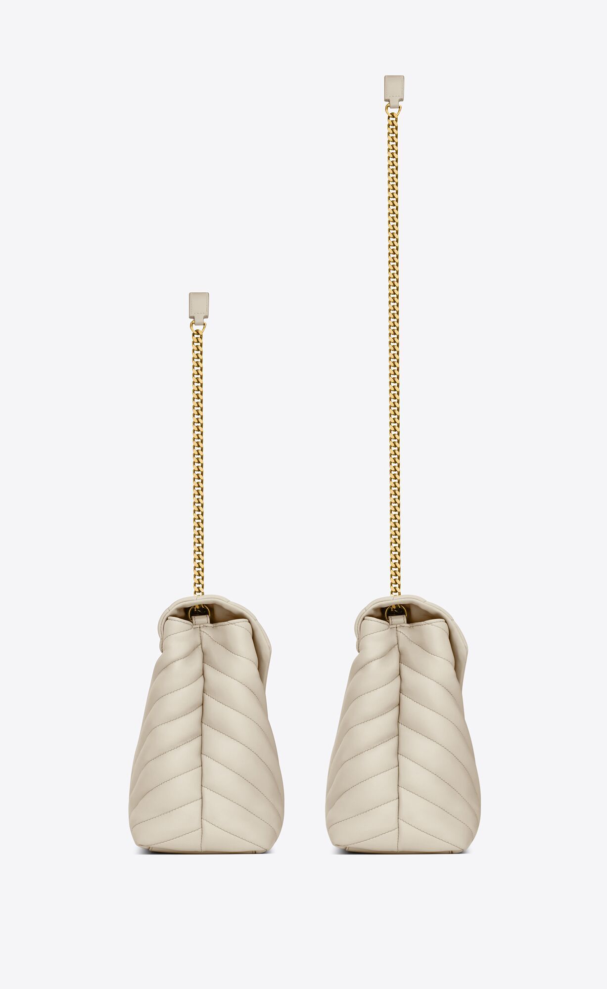 MEDIUM LOULOU IN QUILTED LEATHER-White