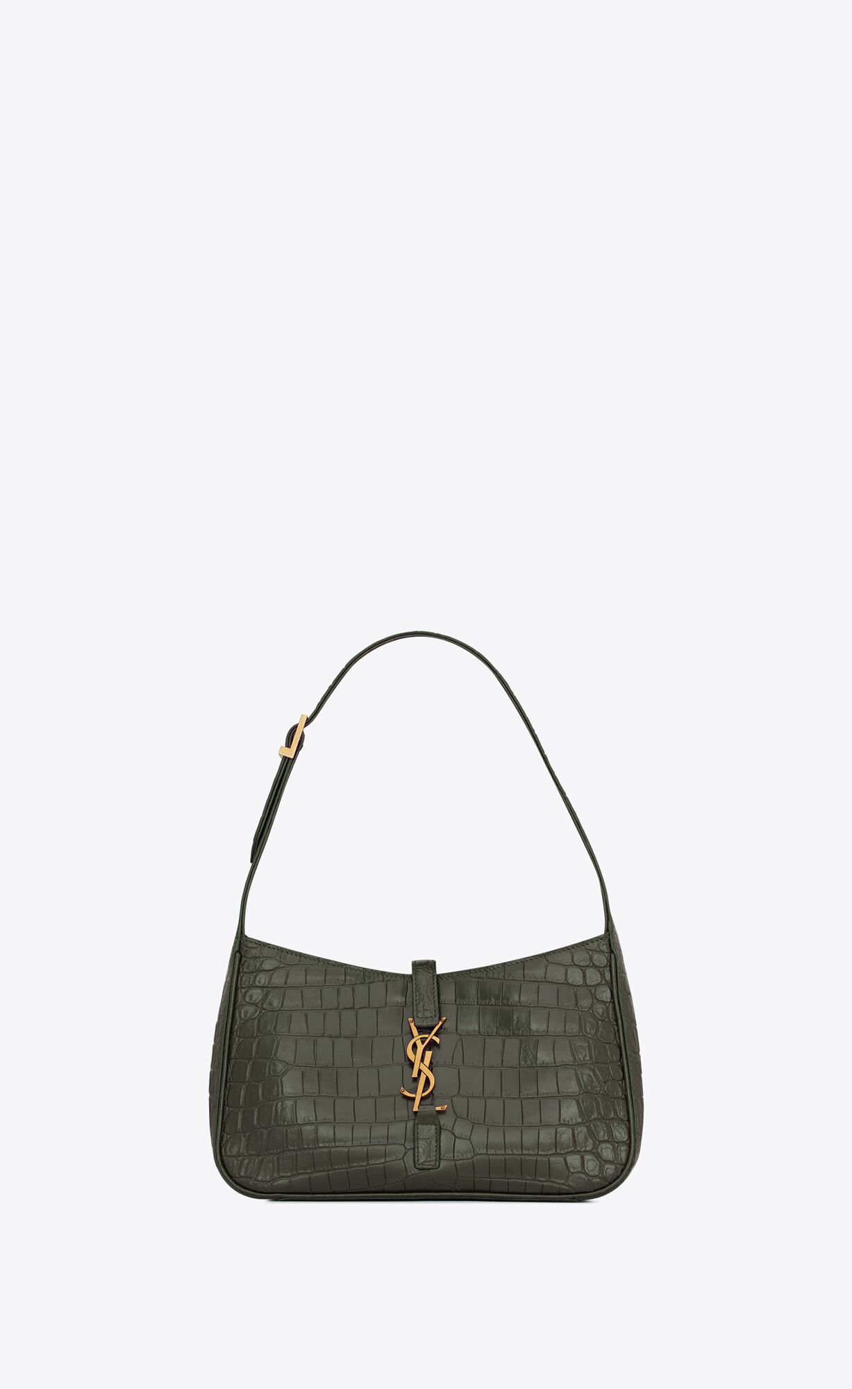 LE 5 7 IN CROCODILE-EMBOSSED LEATHER-VERT FONCE